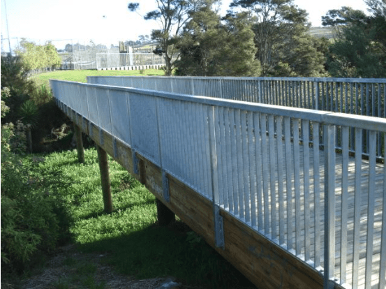 Bridge with Galvanised Handrails